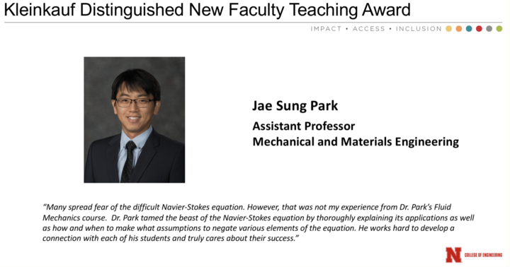 New FAC teaching award 